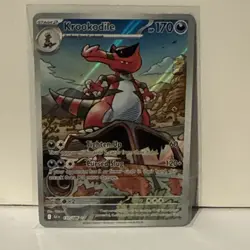 2025 Krookodile 137/086 Illustration Rare Pokemon TCG SV: Black Bolt - Image 1