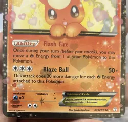 Pokemon Generations Radiant Collection Flareon EX #RC MP or Better - Image 3