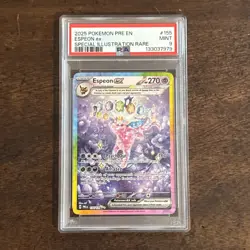 2025 POKEMON PRE SPECIAL ILLUSTRATION RARE #155 ESPEON EX PSA 9 - Image 1
