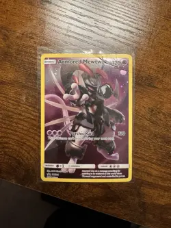 Pokemon TCG Armored Mewtwo SM228 Black Star Promo HP/DAMAGED - Image 1