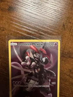 Pokemon TCG Armored Mewtwo SM228 Black Star Promo HP/DAMAGED - Image 2
