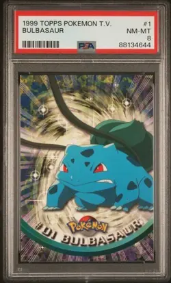 1999 Topps Pokemon Tv Bulbasaur #1 PSA8 - Image 1