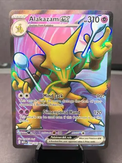 Pokemon TCG Alakazam EX 188/165 Sv: Scarlet & Violet 151 Full Art Holo NM - Image 1