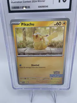 Pikachu Pokemon (2025) black star promos - 214 Illustration contest 2024 winner - Image 3