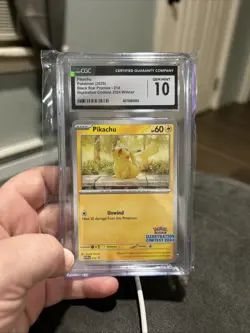 Pikachu Pokemon (2025) black star promos - 214 Illustration contest 2024 winner - Image 2