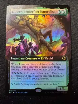 Lluwen, Imperfect Naturalist (Extended Art FOIL) - Lorwyn Eclipsed MTG - NM - Image 1