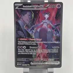 Pokemon TCG Team Rocket's Mewtwo ex Sv10 Destined Rivals 231/182 SIR - Image 1
