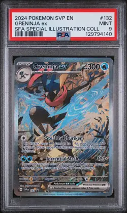 2024 POKEMON SVP EN-SV #132 GRENINJA ex SFA SPECIAL ILLUSTRATION COLL PSA 9 - Image 1