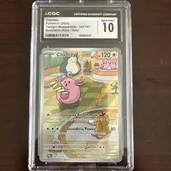2024 Pokemon Twilight Masquerade Chansey Illustration Rare CGC 10 #187/167 - Image 1