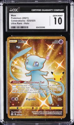 2021 POKEMON CELEBRATIONS, ULTRA RARE - HOLO #025/025 MEW CGC 10 GEM MINT - Image 1