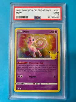 Mew PSA 9 | Celebrations 011/025 | 2021 Pokemon | Mint Holo Rare - Image 1