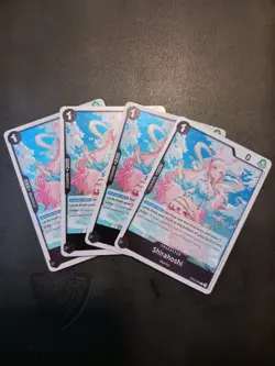 X4 One Piece Card Game TCG Shirahoshi OP05-082 Rare M/NM Condition - Image 1