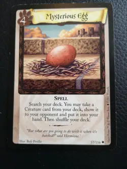 Mysterious Egg 57/116 Creature Set Harry Potter Trading Card 2001 - Image 1
