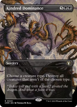 Kindred Dominance (Borderless Alternate Art) [Commander Masters] Magic MTG - Image 1