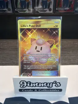 Pokemon TCG Lillie's Poke Doll 267/236 Cosmic Eclipse Secret Rare Gold - Image 1