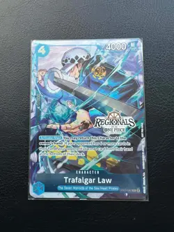 One Piece Tcg Op07-047 Trafalgar Law 2025-26 Textured Regionals Promo RARE - Image 1