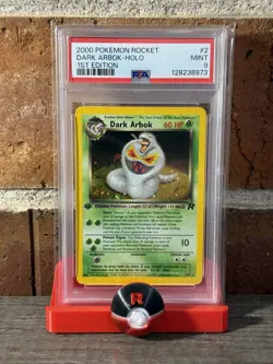 Pokemon 2000 Dark Arbok #2 Holo 1st Edition Team Rocket PSA 9 - Image 1
