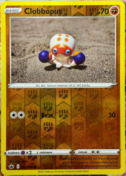 Clobbopus Reverse Holo - 091/198 - Chilling Reign Pokemon 2021 - Image 1