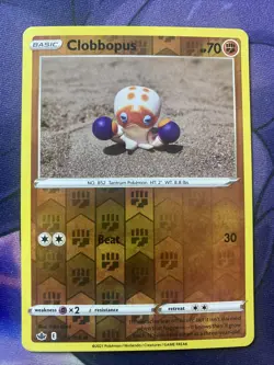 Pokemon TCG Chilling Reign Reverse Holo Clobbopus 091/198 - Image 1