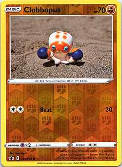 Clobbopus 091/198 Reverse Holo Pokemon Chilling Reign Near Mint - Image 1