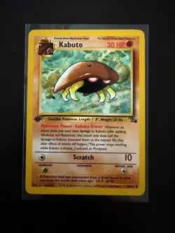 1999 Pokemon Fossil 1st Edition Kabuto #50/62 NM English Near Mint - Image 1