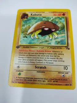 NEVER PLAYED NICE 1999 Pokemon Fossil 1st Edition Kabuto 50/62 Nice near Mint - Image 2