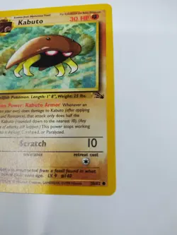 NEVER PLAYED NICE 1999 Pokemon Fossil 1st Edition Kabuto 50/62 Nice near Mint - Image 4
