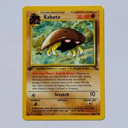 Kabuto - 1999 Pokemon 1st Edition Fossil Set 50/62 NM Near Mint Unplayed - Image 1