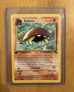 1999 Pokemon Fossil 1st Edition Kabuto #50/62 WOTC Near Mint - Image 1