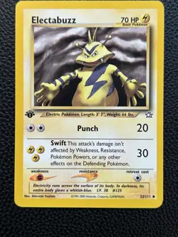 Pokemon TCG Electabuzz 1st Edition 1999 33/111 Neo Genesis NM Non Holo WOTC - Image 1