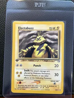Pokemon TCG Electabuzz 1st Edition 1999 33/111 Neo Genesis NM Non Holo WOTC - Image 5