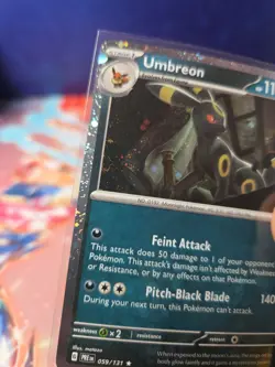 Umbreon 059/131 Cosmos Holo Pokemon TCG Prismatic Evolutions HALF SWIRL - Image 3