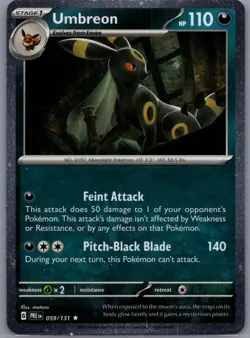 Umbreon 059/131 Cosmos Holo Pokemon TCG Prismatic Evolutions Mini Tin Promo NM - Image 1
