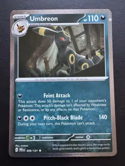 Umbreon 059/131 Cosmo Holo Promo Prismatic Evolutions Costco Tin Pokemon TCG NM - Image 1