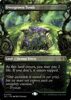 MTG Overgrown Tomb (Borderless) NON FOIL NM R 350 Lorwyn Eclipsed - Image 1