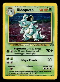 Nidoqueen 7/64 Holo Rare Jungle Set Pokemon Card - Image 1