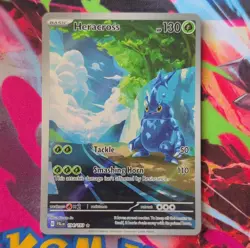 Pokemon Heracross Illustration Rare Holo 194/193 Sv02: Paldea Evolved - Image 1