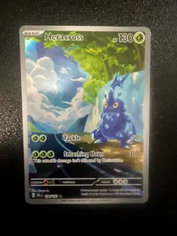 Pokemon TCG Heracross Illustration Rare SV Paldea Evolved Card 194/193 - Image 1