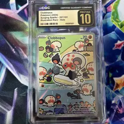 CGC PRISTINE 10 Clobbopus 207/191 Surging Sparks Illustration Rare Pokemon - Image 1