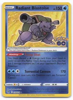 Pokemon GO #018/078 Radiant Blastoise - Image 1
