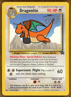 Dragonite - #5 WoTC - Gold Stamped WB Movie Promo ~ Near Mint!! - Image 1