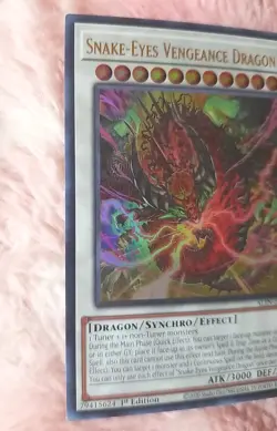 Yu-gi-oh! Snake-Eyes Vengeance Dragon ALIN-EN040 1st Edition Ultra Rare - Image 2