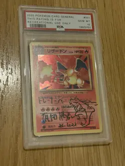 Custom PSA Charizard Mitsuhiro Arita Signed Art Print Pokemon Display Gift Card - Image 4