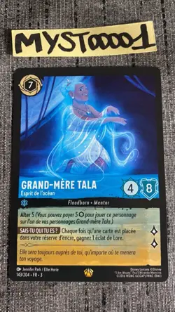 Carte Lorcana Disney TCG Grand-mere Tala 143/204 Legendaire Chapitre 3 Francais - Image 1