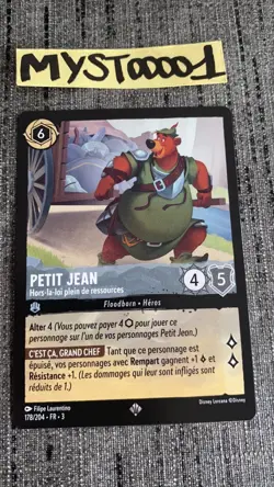 Carte Lorcana Disney TCG Petit Jean 178/204 Super Rare Chapitre 3 Francais - Image 1