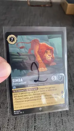 Carte Lorcana Disney TCG Simba 192/204 Super Rare Chapitre 3 Francais - Image 5