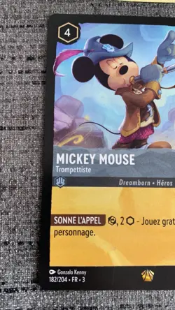 Carte Lorcana Disney TCG Mickey Mouse 182/204 Legendaire Chapitre 3 Francais - Image 3