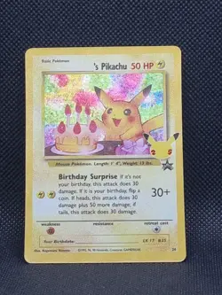 Pokemon Card Birthday Pikachu #24 Celebrations Classic Collection 25th Promo - Image 1