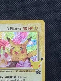 Pokemon Card Birthday Pikachu #24 Celebrations Classic Collection 25th Promo - Image 3