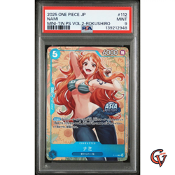 PSA 9 Nami P-112 Mini-tin Pack Set vol.2 One Piece CCG ASIA Japanese - Image 1
